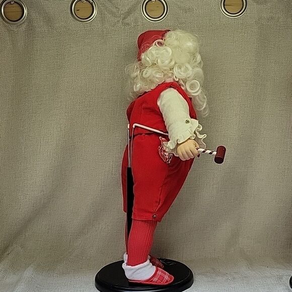 DANBURY MINT EUC-VTG SANTA W/Workbench & MRS CLAUS W/Tea Tray - Picture 4 of 14